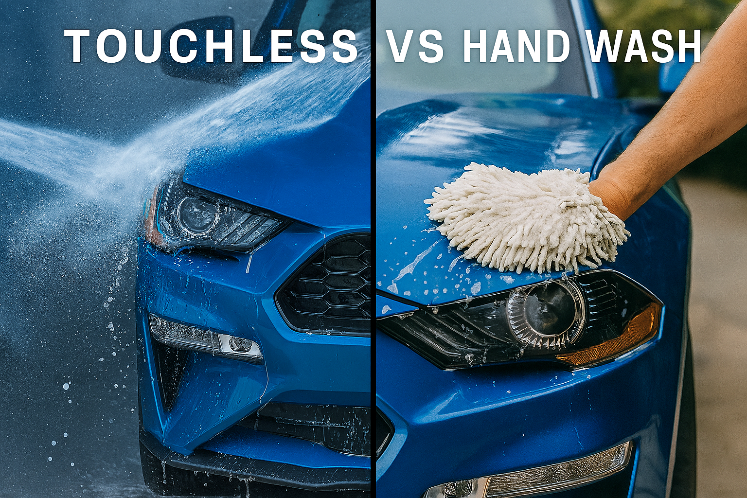 touchless car wash vs hand car wash